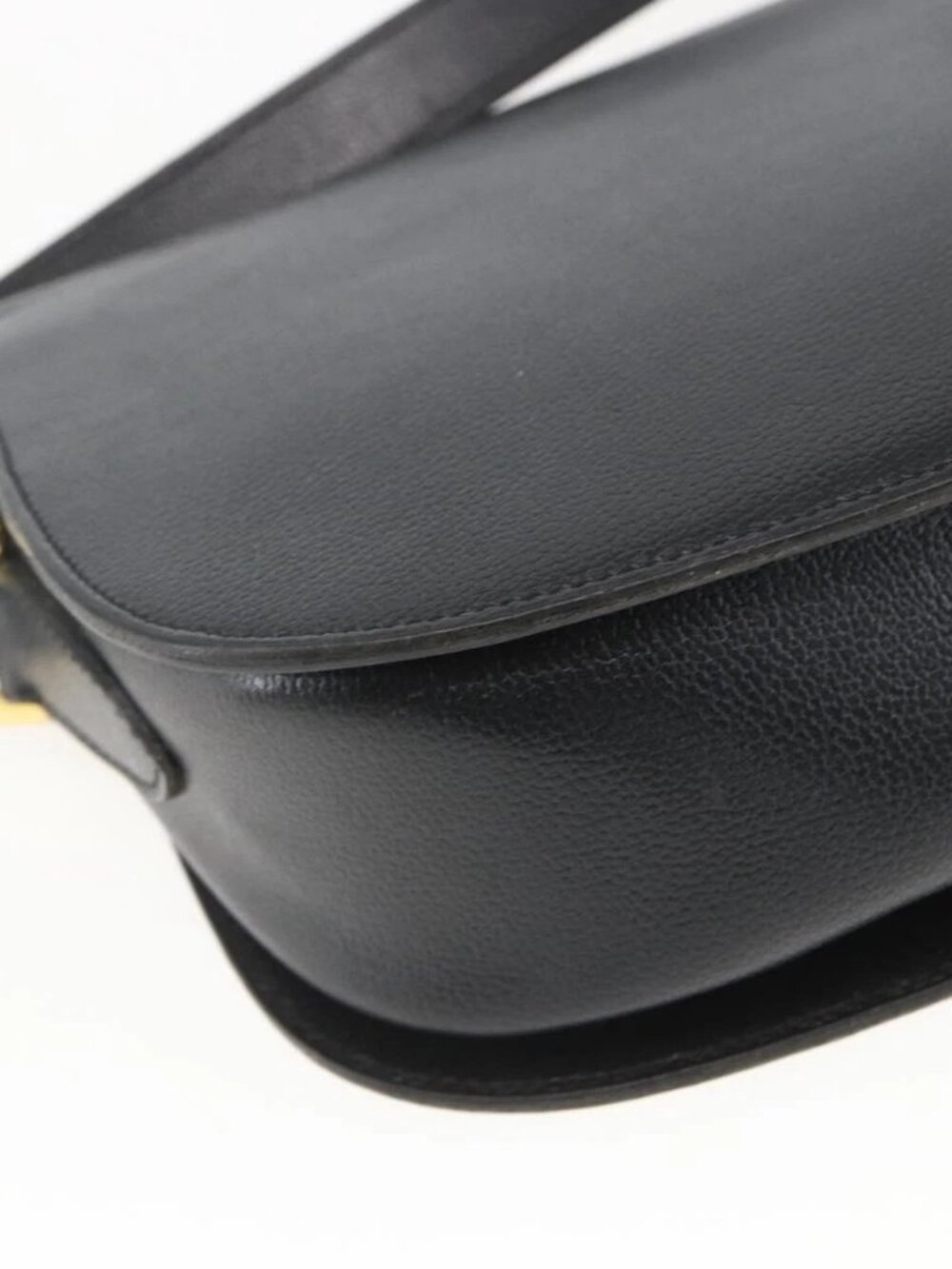 Christian Dior Shoulder Bag Leather Black Gold Auth 159033 - Picture 5 of 16